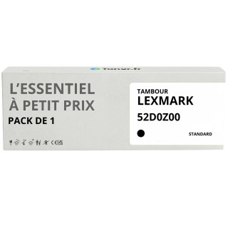 Tambour compatible Lexmark 52D0Z00 Noir - L'Essentiel à Petit Prix