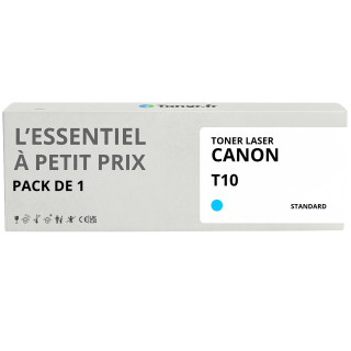 Toner compatible Canon T10 Cyan - L'Essentiel à Petit Prix