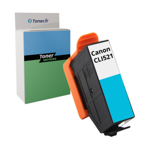 Cartouche d'encre compatible Canon CLI521 Cyan