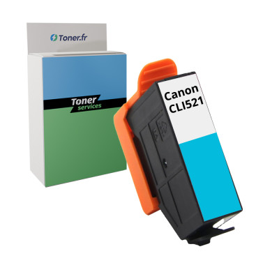 Cartouche d'encre compatible Canon CLI521 Cyan