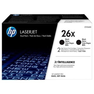 Pack de 2 toners HP 26 XL Noirs