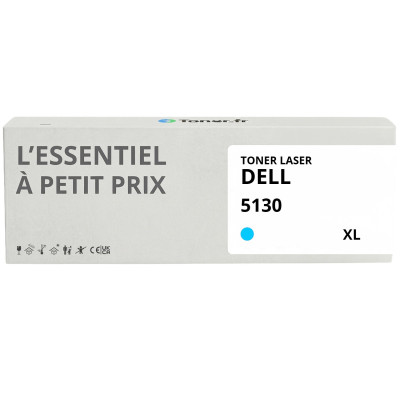 Toner compatible Dell 5130 XL Cyan - L'Essentiel à Petit Prix