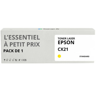 Toner compatible Epson CX21 Jaune - L'Essentiel à Petit Prix