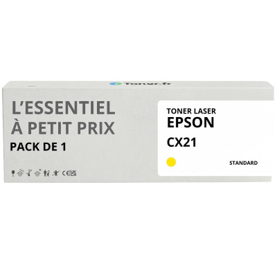 Toner compatible Epson CX21 Jaune - L'Essentiel à Petit Prix