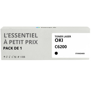 Toner compatible OKI C6200 Noir - L'Essentiel à Petit Prix