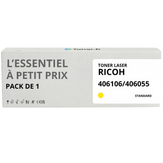 Toner compatible Ricoh 406106/406055 Jaune - L'Essentiel à Petit Prix
