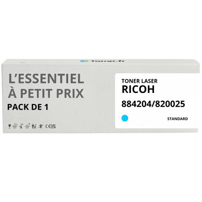 Toner compatible Ricoh 884204/820025 Cyan - L'Essentiel à Petit Prix