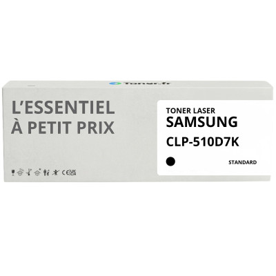 Toner compatible Samsung CLP-510D7K Noir - L'Essentiel à Petit Prix