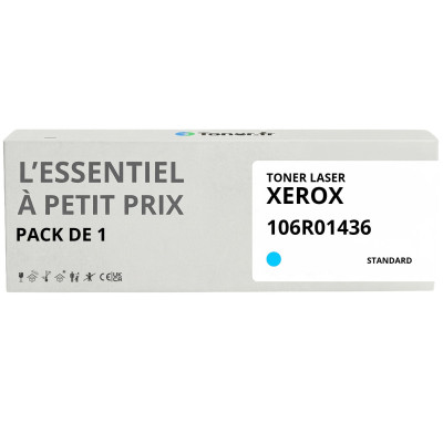 Toner compatible Xerox 106R01436 Cyan - L'Essentiel à Petit Prix