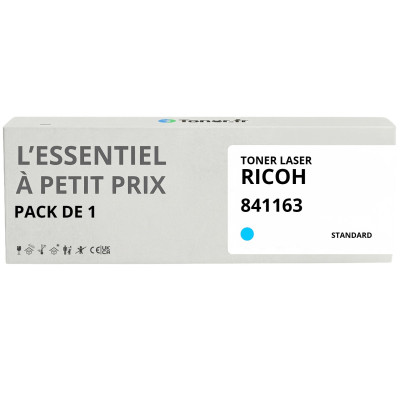Toner compatible Ricoh 841163 Cyan - L'Essentiel à Petit Prix