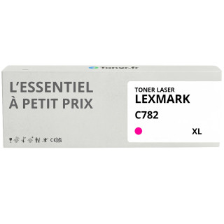Toner compatible Lexmark C782 XL Magenta - L'Essentiel à Petit Prix