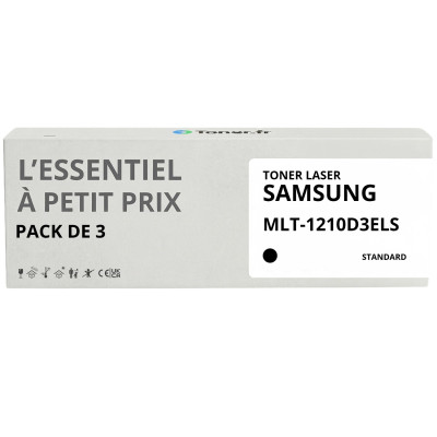 Pack de 3 toners compatibles Samsung MLT-1210D3ELS Noirs - L'Essentiel à Petit Prix