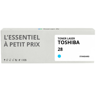Toner compatible Toshiba 28 Cyan - L'Essentiel à Petit Prix