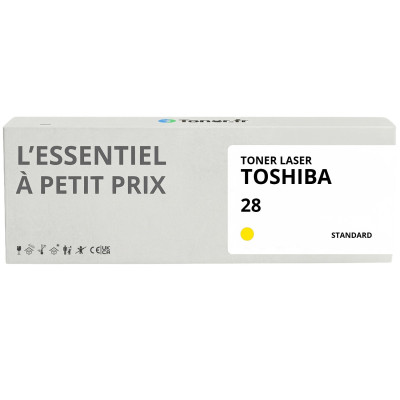 Toner compatible Toshiba 28 Jaune - L'Essentiel à Petit Prix