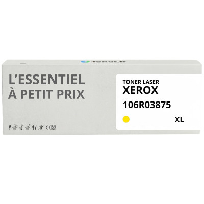 Toner compatible Xerox 106R03875 XL Jaune - L'Essentiel à Petit Prix