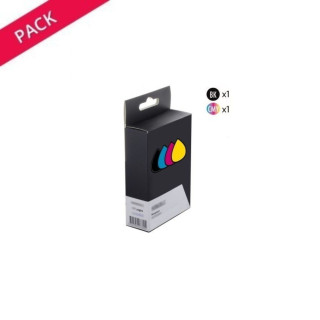 Pack de 2 cartouches d'encre compatible Canon PG50/CL51/CL52 Noir et couleurs