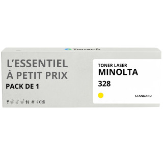Toner compatible Minolta 328 Jaune - L'Essentiel à Petit Prix