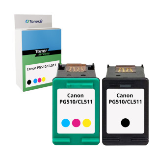 Cartouche d'encre compatible Canon PG512/CL513 Noir et couleurs