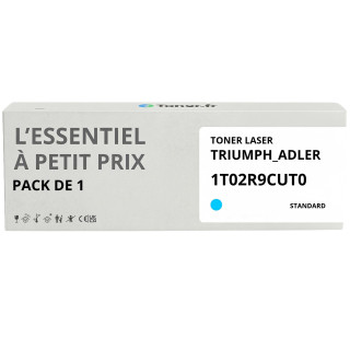 Toner compatible Triumph Adler 1T02R9CUT0 Cyan - L'Essentiel à Petit Prix
