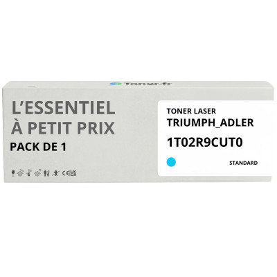 Toner compatible Triumph Adler 1T02R9CUT0 Cyan - L'Essentiel à Petit Prix
