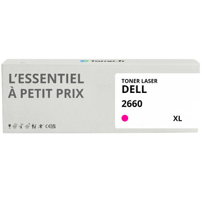 Toner compatible Dell 2660 XL Magenta - L'Essentiel à Petit Prix