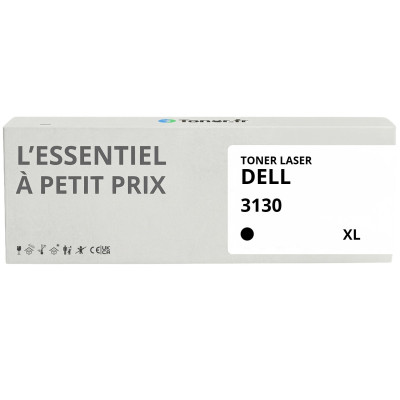 Toner compatible Dell 3130 XL Noir - L'Essentiel à Petit Prix
