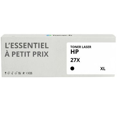 Toner compatible HP 27X XL Noir - L'Essentiel à Petit Prix