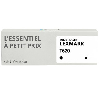 Toner compatible Lexmark T620 XL Noir - L'Essentiel à Petit Prix