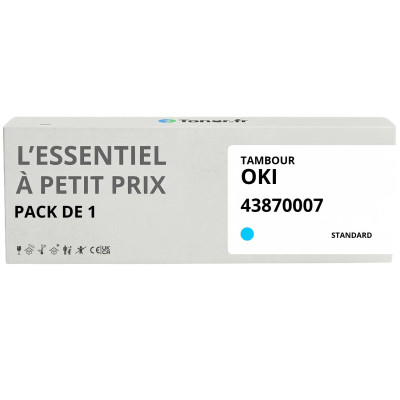 Tambour compatible OKI 43870007 Cyan - L'Essentiel à Petit Prix