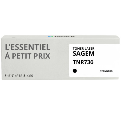 Toner compatible Sagem TNR736 Noir - L'Essentiel à Petit Prix