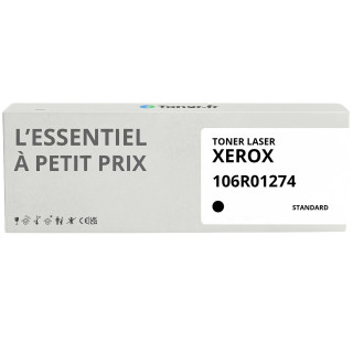 Toner compatible Xerox 106R01274 Noir - L'Essentiel à Petit Prix