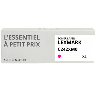 Toner compatible Lexmark C242XM0 XL Magenta - L'Essentiel à Petit Prix