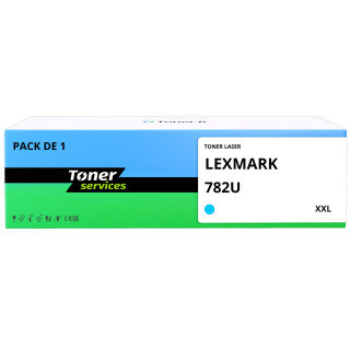 Toner compatible Lexmark 782U XXL Cyan - Toner Services