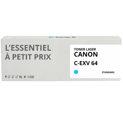 Toner compatible Canon C-EXV64 Cyan - L'Essentiel à Petit Prix