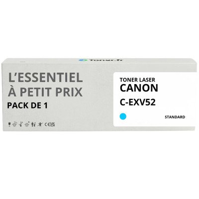 Toner compatible Canon C-EXV52 Cyan - L'Essentiel à Petit Prix